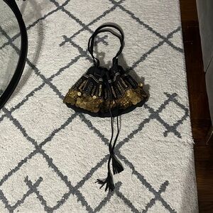 Shoulder bag with gold details